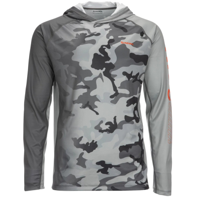 Термофутболка Simms SolarVent Hoody - Pro, Woodland Camo Steel, XL