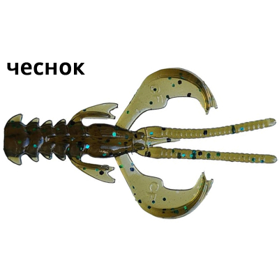 Силиконовые приманки Crazy Fish Nimble 1.2" 76-30-42-5 чеснок цв. green pumpkin blue (зеленая тыква син.)
