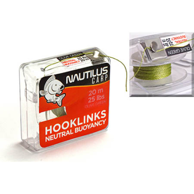 Поводковый материал Nautilus Neutral Buoyancy 25lb 20м Olive Green