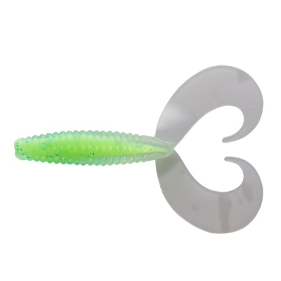 Твистер Sprut Aka 90mm/5.0g/TLG (Transparent-Lemon-Glow) Special Natural Attractant (7шт)