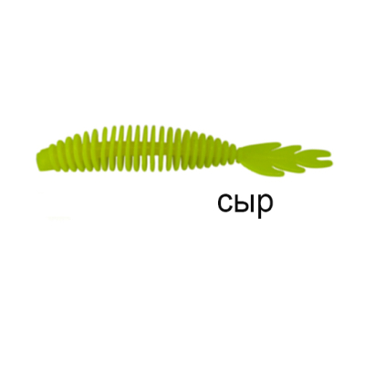 Мягкая приманка MF_pro Ribs swim 3.15" - 8см. Chartreuse - лимонный Сыр
