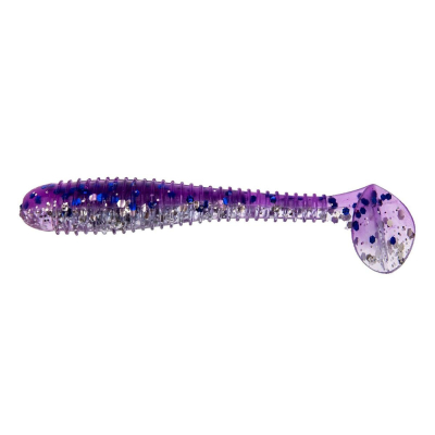 Силиконовая приманка Helios Catcher 2,75"/7 см Silver Sparkles & Fio 7шт. (HS-1-036)