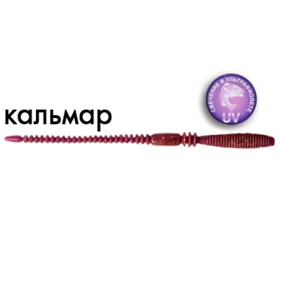 Силиконовая приманка Crazy Fish Cruel Leech 5.1'' 6 шт. 42-130-12-6 кальмар цв. ultraviolet (ультрафиолет)