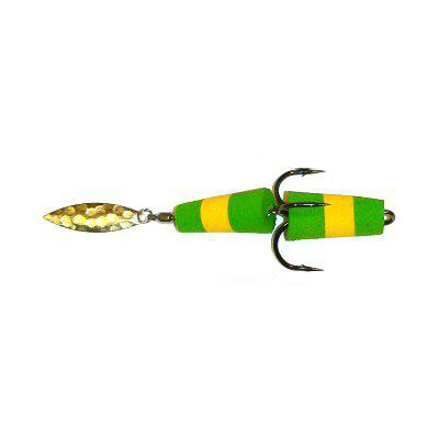Приманка Мандула "Флажок" XXL Fish Модель 3 цв. ЗеленоЖелтоЗеленый