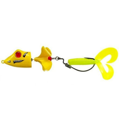 Приманка в виде Лягушки Bass Pro Shops XPS Turbo Toad Buzzbaits 11,4 см цв. JUNGLE YELLO