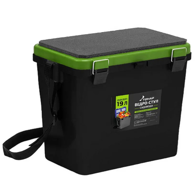 Ведро-стул Тонар (T-VS-BG) черный/салатовый