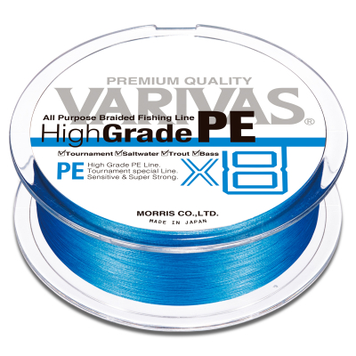 Плетеный шнур Varivas High Grade PE x8 Ocean Blue 150m 1.2