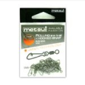 Вертлюги с застежкой Metsui Rolling Swivel With Hooked Snap цвет black, размер № 8, в уп. 12 шт.