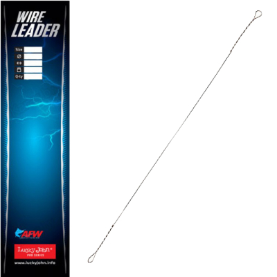 Поводки струна Lucky John Wire Leader d 0.13мм/17кг/15см 8шт.