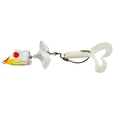 Приманка в виде Лягушки Bass Pro Shops XPS Turbo Toad Buzzbaits 11,4 см цв. White