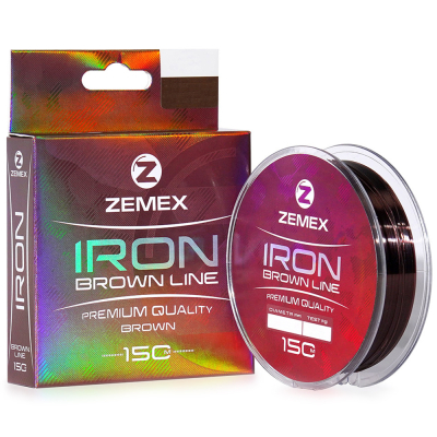 Монофильная леска Zemex Iron 150m brown - d 0.261 mm, 6.2 kg