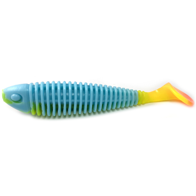 Силиконовая приманка Boroda Baits Shemaya 180мм цвет ГОЛУБОЙ/ФАЙЕР ТЭЙЛ (Blue/Fire Tail)