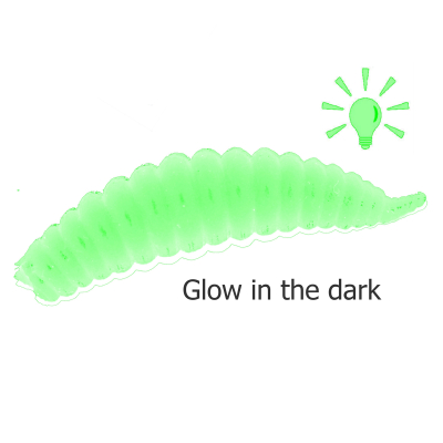 Мягкая приманка Red Machine Rhino Larva (Личинка) 40мм 10шт. цв. Glow (Сыр)