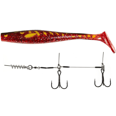 Силиконовая приманка Lucky John 3D BBS Series Kubira Swim Shad 9.0" (22,86)/PG25 1шт. +Stinger L