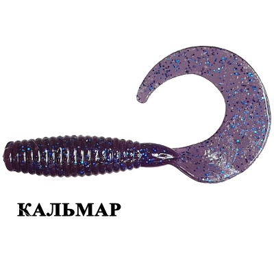 Силиконовая приманка Crazy Fish Angry Spin 1" 20-25-99-6 кальмар цв. Grape
