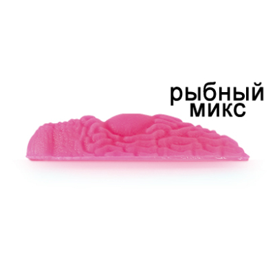 Силиконовая приманка Ojas Slizi SW33, Pink (fluo), 12шт/банка, аромат Рыбный микс