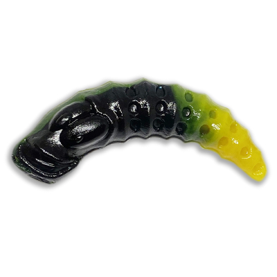 Силиконовая приманка 11Lures Leench 2" цвет Black Lemon