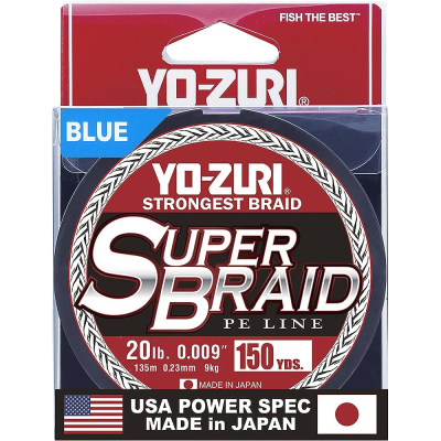 Плетеный шнур Yo-Zuri PE Superbraid 135м Blue (0,32мм) 40lbs