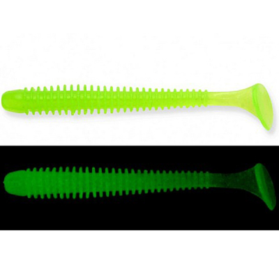 Силиконовая приманка Keitech Swing Impact 3.5" #026 Clear Chartreuse Glow