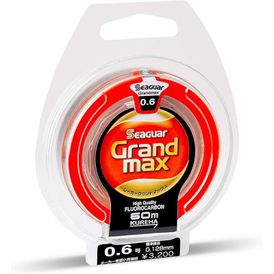 Поводковый материал из флюорокарбона Seaguar GrandMax 60m; #0.3/0.090mm; 0.50kg