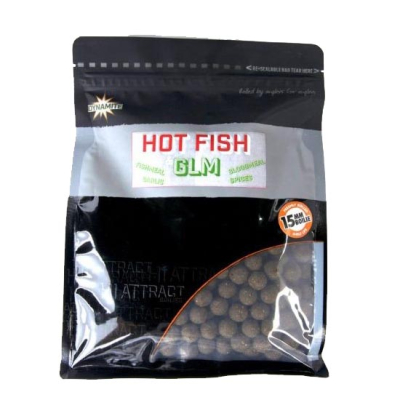 Бойлы тонущие Dynamite Baits Hot Fish & GLM - 15мм. 1кг. (DY1008)