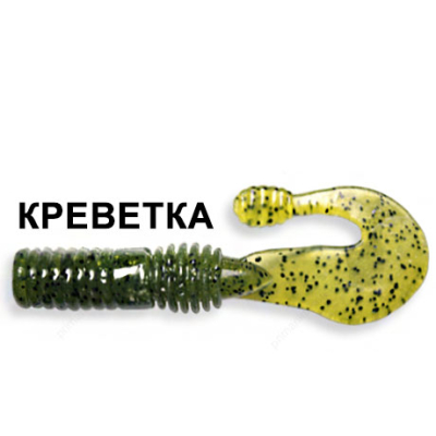 Силиконовая приманка Crazy Fish Powertail 4-7-16-4 креветка цв. watermelon (арбуз)