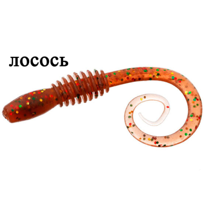 Мягкая приманка Flagman Helical 4" цв. brown flash 10pc salmon