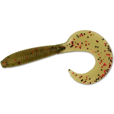 Силиконовая приманка Forsage Twister 2.4" 6см #014 Gr pumpkin black red (10 шт)