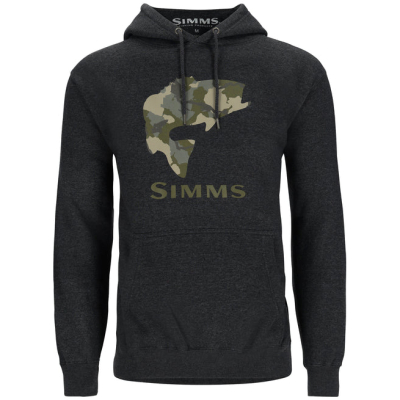Толстовка Simms Bass Fill Hoody, Charcoal Heather, XL