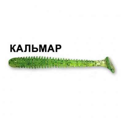 Силиконовая приманка Crazy Fish Vibro Worm 3" 11-75-23-6 кальмар цв. cucumber (огурец)