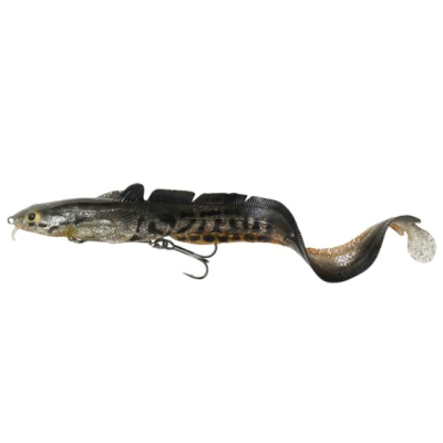 Мягкая приманка Savage Gear 3D Burbot 250 Slow Sink цв. Silver Burbot UV 63848