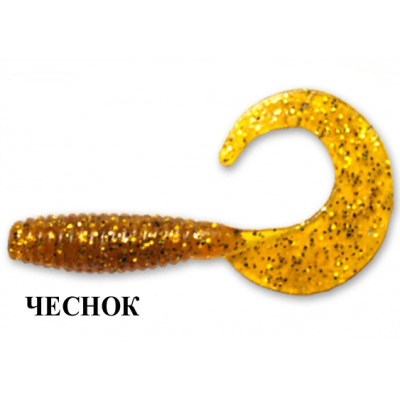 Силиконовая приманка Crazy Fish Angry Spin 1" 20-25-9-5 чеснок цв. caramel (карамель)