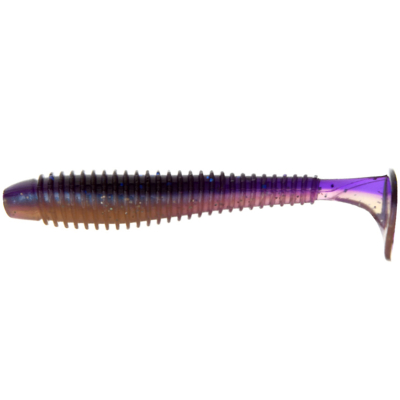 Силиконовая приманка Flagman Mystic Fish Fat 3,8" цвет #0531 Violet Pearl Whit (3шт)