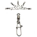 Вертлюг с застежкой Namazu Rolling Swivel With Nice Snap, цв. BN, р. 7, test-23 кг (уп.10 шт)