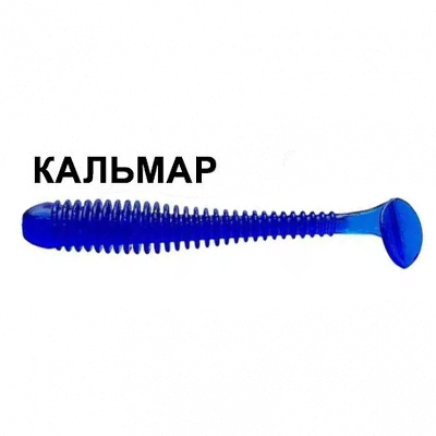 Силиконовая приманка Crazy Fish Vibro Worm 2" 3-50-24-6 кальмар цв. sapphire (сапфир)