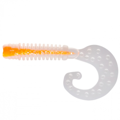 Твистер Sprut Mizuiro 75mm/3.7g/TO (Transparent-Orange) Special Natural Attractant (7шт)