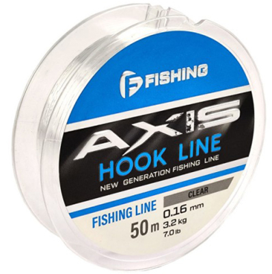 Леска F-Fishing Axis Hook Line Clear 50м 0,22мм 6,2кг 13,7lb