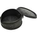 Чехол жесткий SHAMAN 7000 Feeder/Spinning с перегородкой, черный (красный логотип) (160 диаметр, 150 длина)