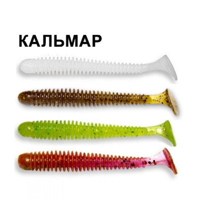 Силиконовая приманка Crazy Fish Vibro Worm 3-50-М24-6 кальмар цв. MIX24