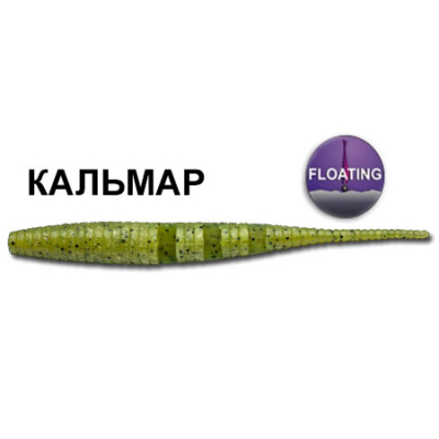Силиконовая приманка Crazy Fish Polaris 4" 38-100-16-6-F кальмар цв. watermelon (арбуз)
