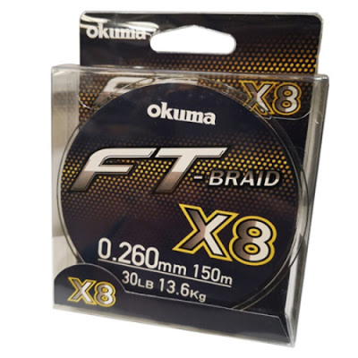 Шнур плетеный Okuma FT Braid X8 #1.5 20lb 0.205mm 150m Yellow