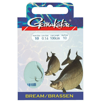 Крючок Gamakatsu BKS-1810B Bream Feed 75см №10 d поводка 016 (10шт.)