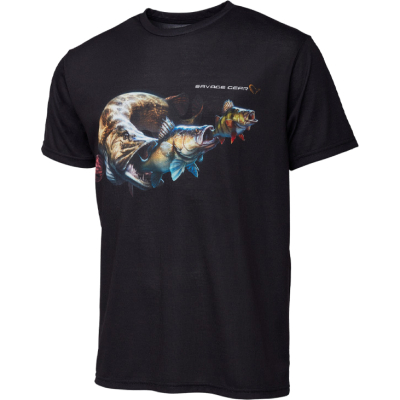 Футболка Savage Gear Cannibal Tee Black T-Shirt, р.XXL, арт.71581