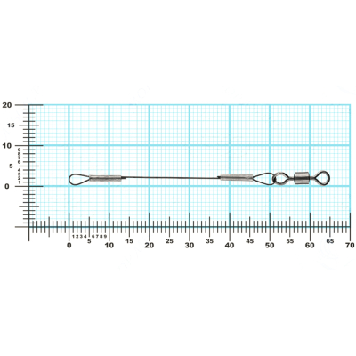 Титановое звено с вертлюгом для ассиста Vido Craft 65 мм, толщ. 0,4 мм, 20 кг, 3 шт/уп VD-ATiSLRS-04-65(3)
