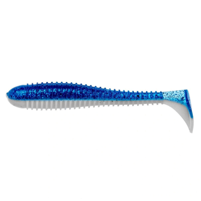 Силиконовая приманка Helios Catcher 2,75"/7 см Blue Sparkles & White 7шт. (HS-1-026)