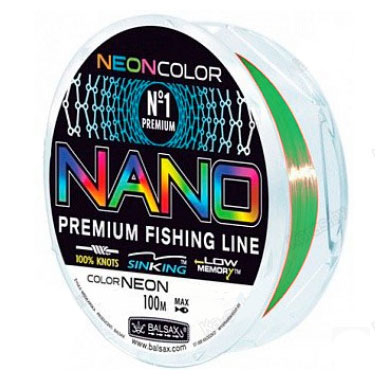 Леска Balsax Nano Neon Green 100 м 0,18 мм