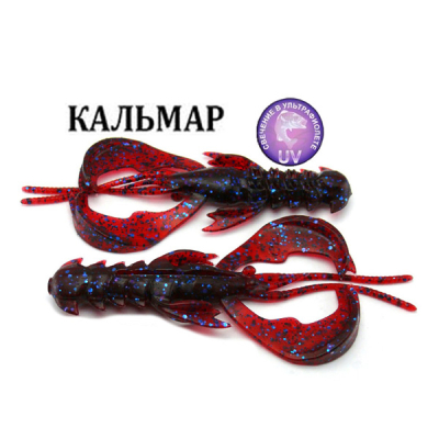 Силиконовая приманка Crazy Fish Nimble 1.6" 49-40-73-6 кальмар цв. blue ruby (синий рубин)