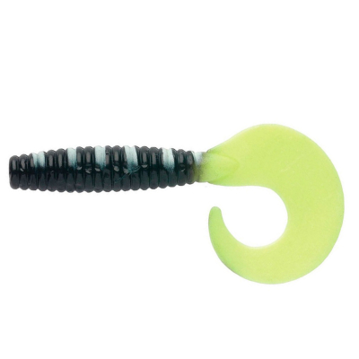 Силиконовая приманка Wake Grub 3,5" цв. NEON BLACK PERCH 530