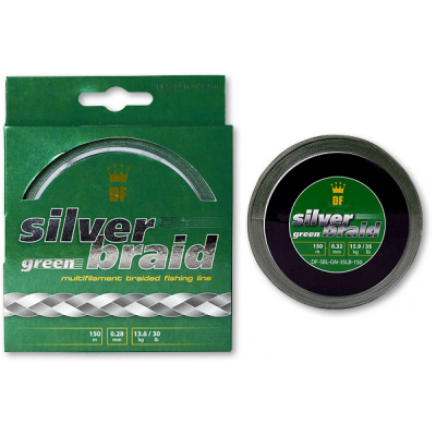 Леска плетеная DreamFish Silver Braid Green 150м 0.32мм 15.9кг