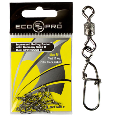 Вертлюг с застежкой EcoPro EP-301-08 -10 шт
